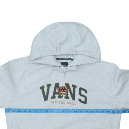 Vans Men's Grey Small Pullover Hoodie with Logo Print