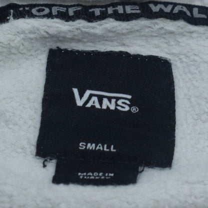 Vans Men's Grey Small Pullover Hoodie with Logo Print