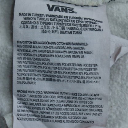 Vans Men's Grey Small Pullover Hoodie with Logo Print
