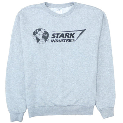 Disney Men's Grey Stark Industries Sweatshirt M Crew Neck Pullover