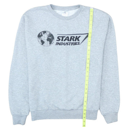 Disney Men's Grey Stark Industries Sweatshirt M Crew Neck Pullover