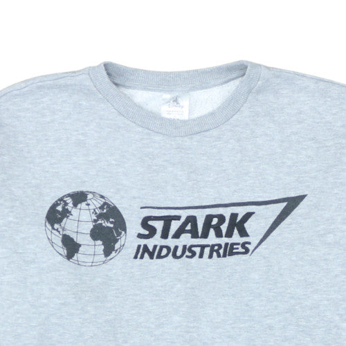 Disney Men's Grey Stark Industries Sweatshirt M Crew Neck Pullover
