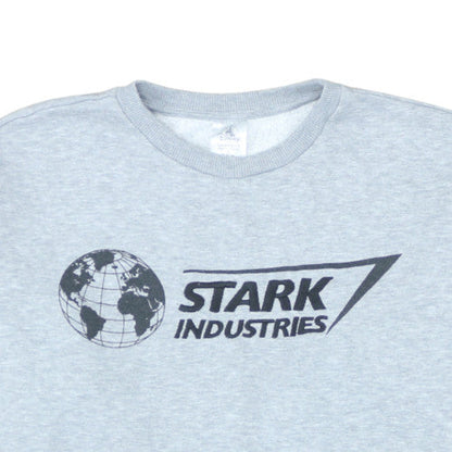 Disney Men's Grey Stark Industries Sweatshirt M Crew Neck Pullover