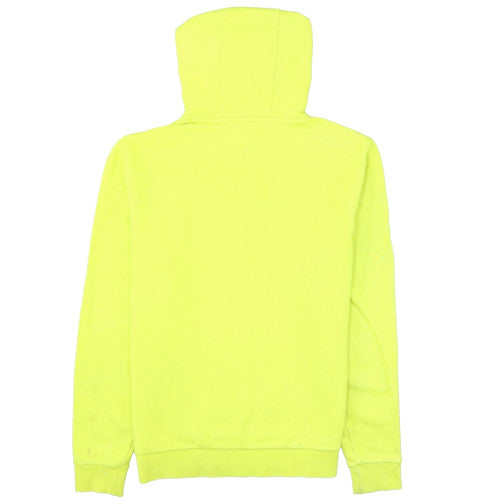 Tommy Hilfiger Men's Yellow Hoodie L Cotton Pullover Logo Casual