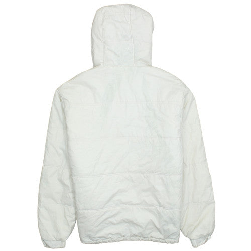 Ellesse Womens Ivory Hooded Anorak Jacket UK 14 Mid-Length Zip