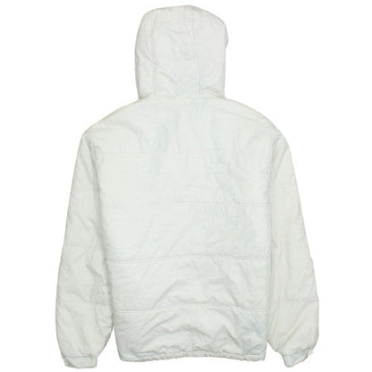 Ellesse Womens Ivory Hooded Anorak Jacket UK 14 Mid-Length Zip