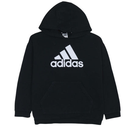 Adidas Men's Black Pullover Logo Hoodie M Fleece Sportswear