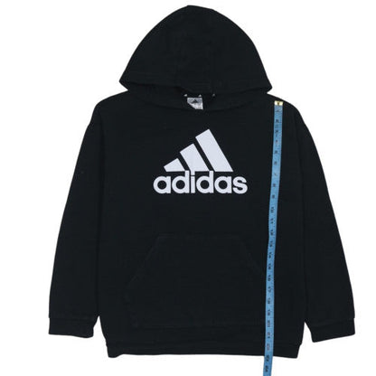 Adidas Men's Black Pullover Logo Hoodie M Fleece Sportswear