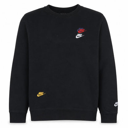 Nike Men's Black Embroidered Logo Sweatshirt Size M Crew Neck