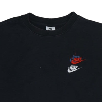 Nike Men's Black Embroidered Logo Sweatshirt Size M Crew Neck