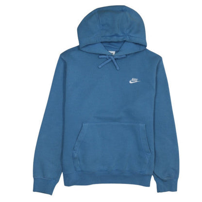 Nike Men's Blue Pullover Hoodie M Fleece Logo Sweatshirt