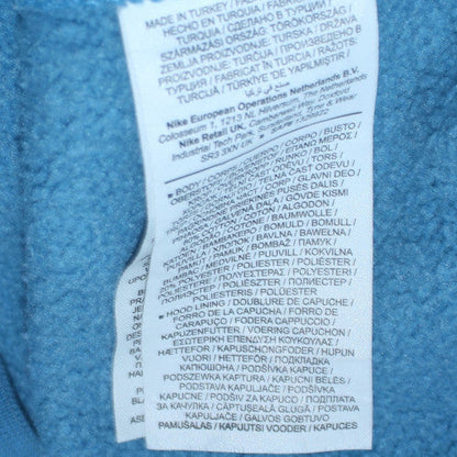 Nike Men's Blue Pullover Hoodie M Fleece Logo Sweatshirt