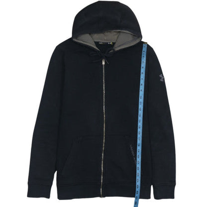 Under Armour Mens Black Full Zip Hoodie Size L Fleece Sweatshirt