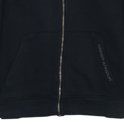 Under Armour Mens Black Full Zip Hoodie Size L Fleece Sweatshirt