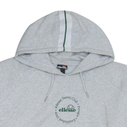Ellesse Men's Grey XL Pullover Hoodie Fleece Tennis Club Logo
