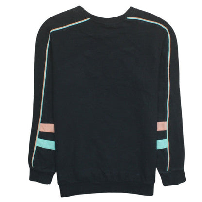 Fila Womens Black XS Pullover Sweatshirt with Logo Embroidery