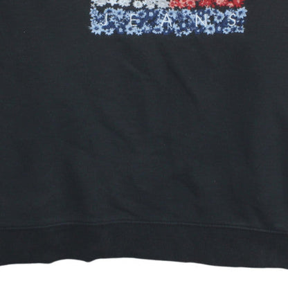 Tommy Jeans Womens Black Medium Sweatshirt Floral Logo Pullover