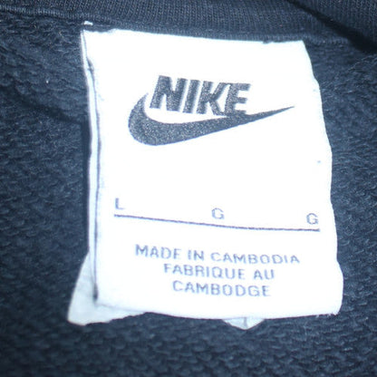 Nike Women's Black Large Pullover Hoodie with Logo Trim