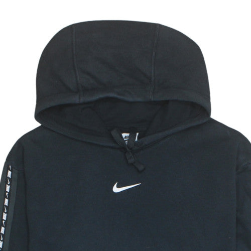 Nike Women's Black Large Pullover Hoodie with Logo Trim