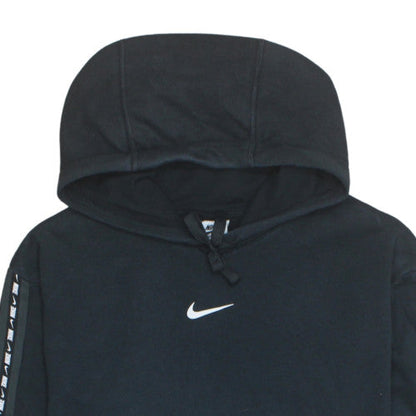 Nike Women's Black Large Pullover Hoodie with Logo Trim