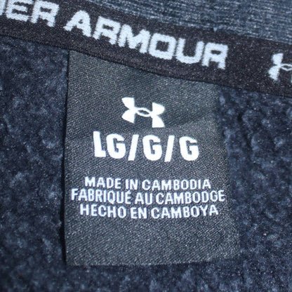 Under Armour Women Grey Full Zip Hoodie Large Cotton Blend Athletic