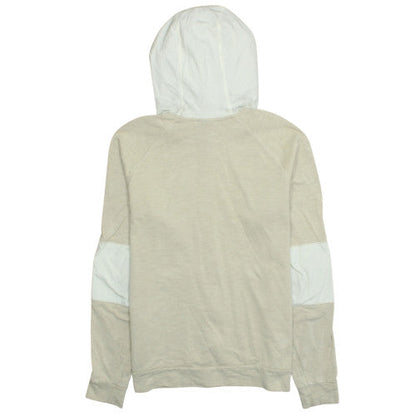 Nike Men's Beige Full Zip Hoodie Medium Cotton Blend