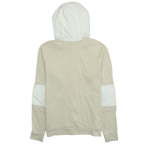 Nike Men's Beige Full Zip Hoodie Medium Cotton Blend