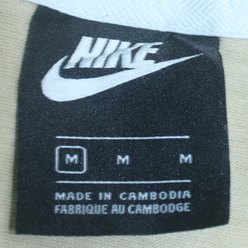 Nike Men's Beige Full Zip Hoodie Medium Cotton Blend