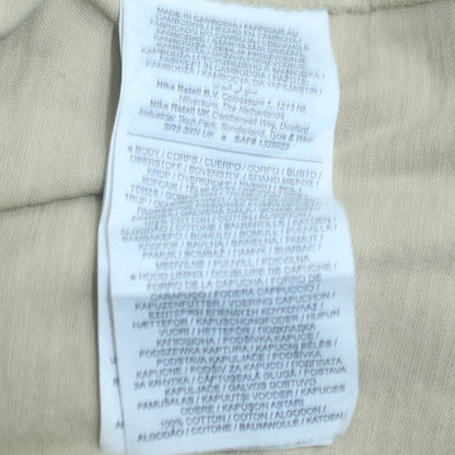 Nike Men's Beige Full Zip Hoodie Medium Cotton Blend