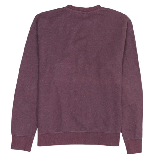 Nike Womens Burgundy Cotton Blend Crew Neck Pullover Sweatshirt M