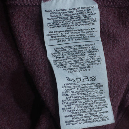 Nike Womens Burgundy Cotton Blend Crew Neck Pullover Sweatshirt M