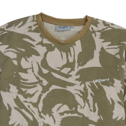 Carhartt WIP Men's Beige Camo XL Crew Neck Sweatshirt