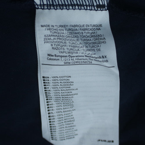 Nike Men's Navy Long Sleeve Crew Neck Graphic T-Shirt Size S