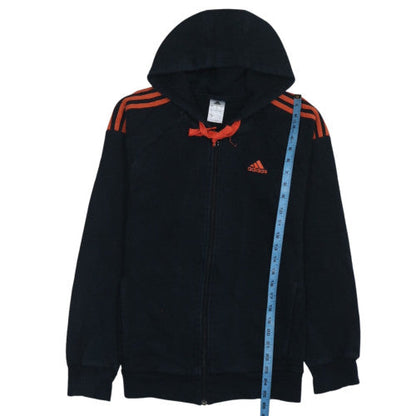 adidas Men's Black Full Zip Hoodie S Sports Fleece Jacket