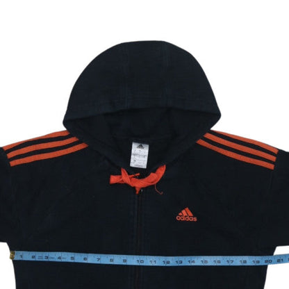adidas Men's Black Full Zip Hoodie S Sports Fleece Jacket