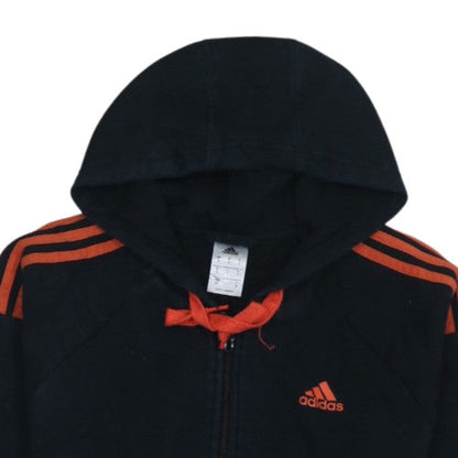 adidas Men's Black Full Zip Hoodie S Sports Fleece Jacket