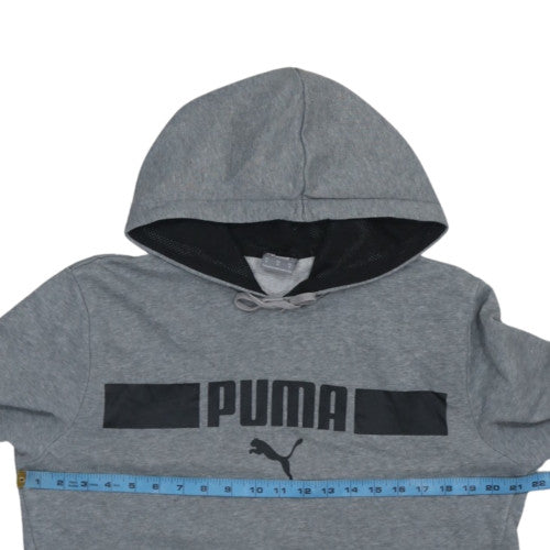 Puma Mens Grey Regular Fit Pullover Hoodie Size M