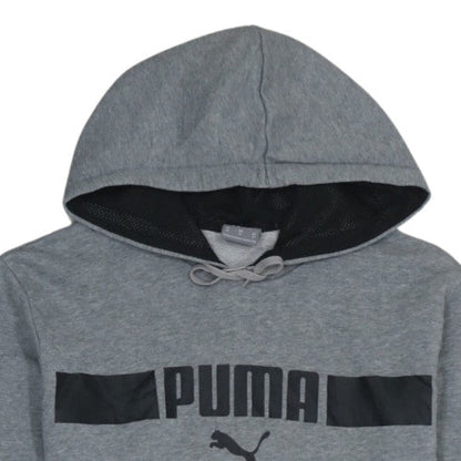 Puma Mens Grey Regular Fit Pullover Hoodie Size M