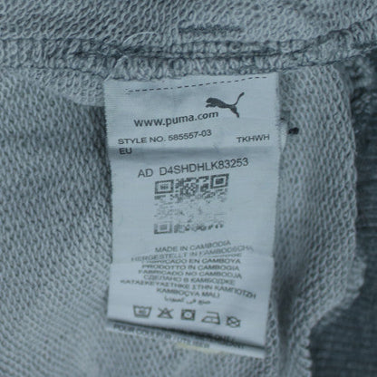 Puma Mens Grey Regular Fit Pullover Hoodie Size M
