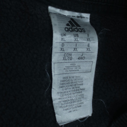 Adidas Men's Black XL Pullover Sweatshirt with Logo Stripes