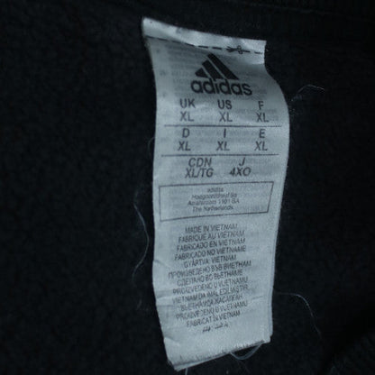 Adidas Men's Black XL Pullover Sweatshirt with Logo Stripes
