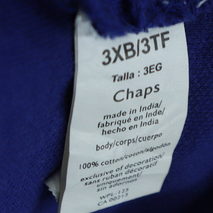 Chaps Men's Blue 3XB Cotton Short Sleeve Polo Shirt
