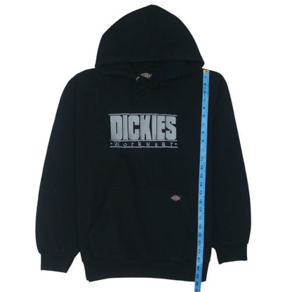 Dickies Mens Black Pullover Hoodie Workwear Cotton Blend L