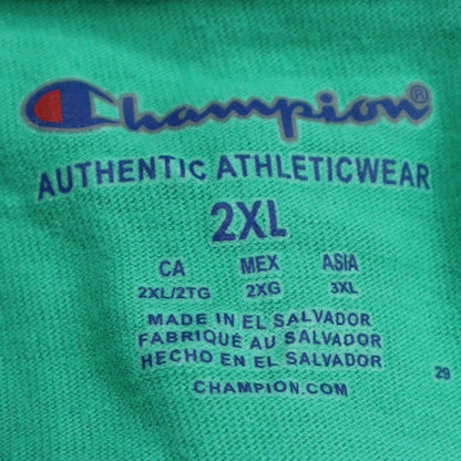 Champion Men's Green 2XL Crew Neck Graphic Print T-Shirt