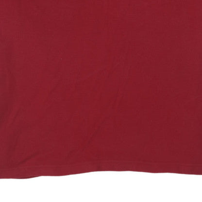 Chaps Men's Red Cotton Short Sleeve Polo Shirt XXL