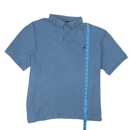 Nautica Men's Blue Cotton Short Sleeve Polo Shirt XL