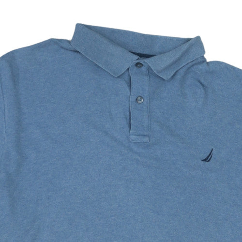 Nautica Men's Blue Cotton Short Sleeve Polo Shirt XL