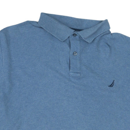 Nautica Men's Blue Cotton Short Sleeve Polo Shirt XL