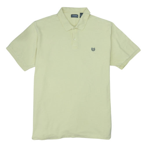 Chaps Men's Yellow 2XLT Cotton Short Sleeve Polo Shirt