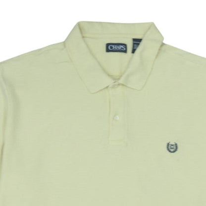 Chaps Men's Yellow 2XLT Cotton Short Sleeve Polo Shirt